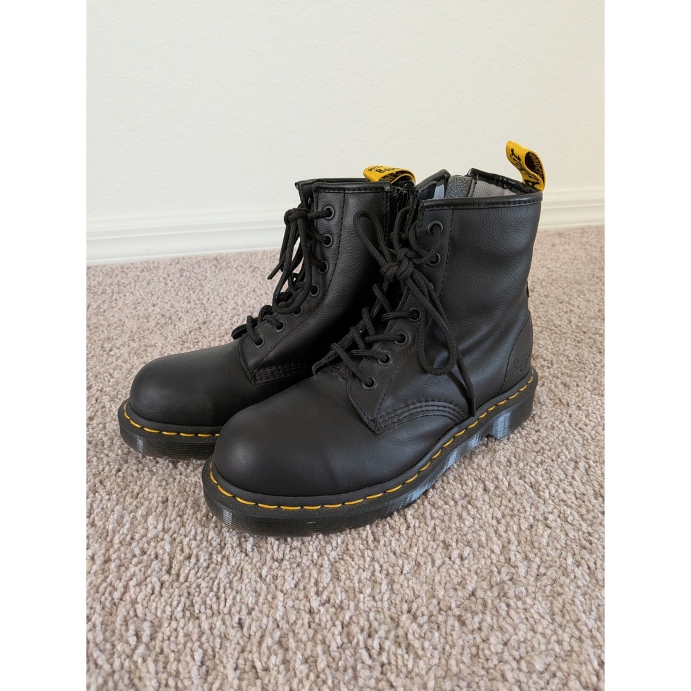 Dr. Martens Women's Maple Zip Steel Toe Work Boot Size US 7 ASTM F2413-18 Safety